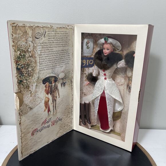 VTG Barbie Christmas Hallmark Holiday Memories Special Edition 1995 Doll Mattel - Picture 1 of 9
